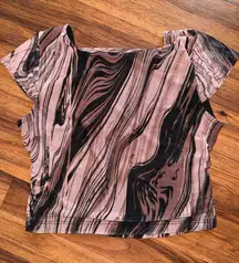 Marble Backless Windsor Crop Top