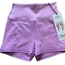 NWT Alo Yoga Alosoft Aura shorts Pink Lavender Heather sz XXS Gym Run High Waist