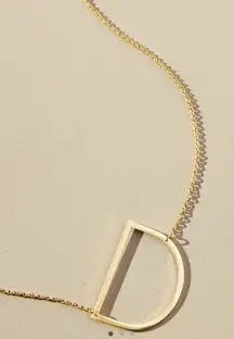 Anthropologie monogram pendant necklace “ D “ in gold