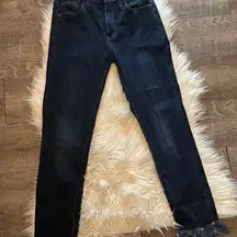 Lulu’s Just Black Denim Fringe Cropped Jeans