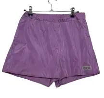 Aritzia TNA Nylon Shorts Purple Pull On Pockets High Rise Women’s Size S