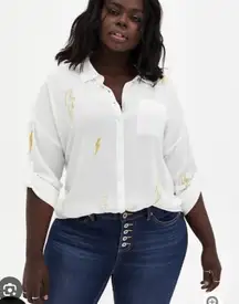 Torrid Sz 0 White Rayon Garment NWOT