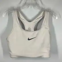 Nike Women's Pullover Wide Strap Dri-Fit Racerback Sports Bra White Size Medium