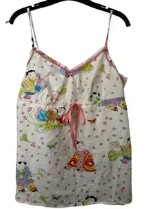 Nick & Nora Asian Baby Pink Lotus Cotton Pajama Top