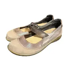 Naot Kirei Light Brown‎ Suede Leather Mary Jane Shoes Womens 37 US 6 Sandal