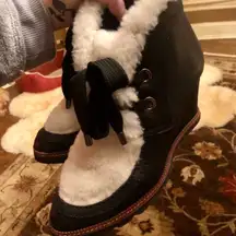 Italian Real Fur Wedges