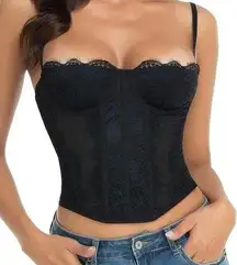 Women’s lace mesh corset top