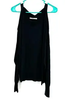 J Brand size‎ large black cold shoulder sweater long sleeve pullover style