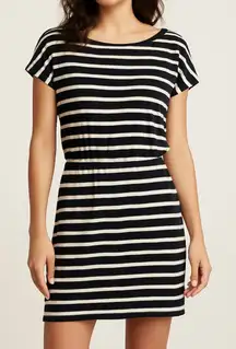 Xhilaration Black & White Striped Casual Dress