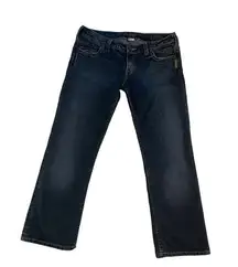 Silver Santorini Crop Denim Low Rise Dark‎ Wash Jeans Size 30