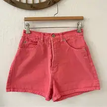 Bongo Vintage Pink Denim High Waisted Mom Shorts Size 5