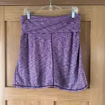 PrAna Leanne Foldover Waist A-Line Purple Heathered Athletic Skirt size Med​​