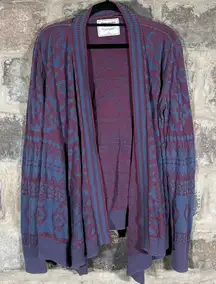 Abercrombie and‎ Fitch Cardigan Sweater Large Purple Blue