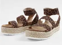 Steve Madden Brown Espadrille Platform Sandals