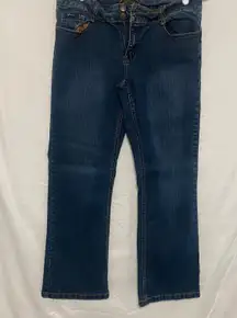 Flavour by  Women’s Dark Wash Y2K 90s Jeans Size 12P Flare