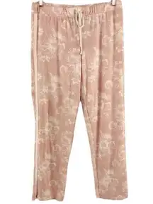 Lucky Brand Dusty Pink Cream Soft Pajama Loungewear PJ Drawstring Waist Pants M