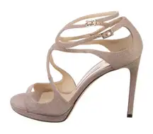 Jimmy Choo Glitter Accent Sandals