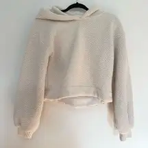 Abercrombie & Fitch Cream hoodie Sweater Sherpa fleece pullover size XS