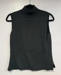 Jeanne‎ Pierre grey knit mock neck tank top