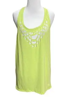 Trina Turk Recreation Laser Cut T Back Tank Large