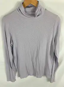 Real Soft Purple Ribbed Turtleneck Size large