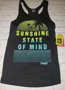 Nwt ZUMBA Women's Workout Athletic Tank Top Size XS Sunshine State Of Mind