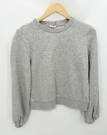 A New Day Sweatshirt Women XS Grey Crewneck Long Sleeve Pullover 100% Cotton