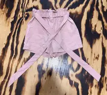 SHEIN High‎ Waist Pink Wrap Shorts