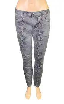 sts blue Womens Denim Skinny Jeans Snake Skin Print Ellie High Rise Gray Sz 30