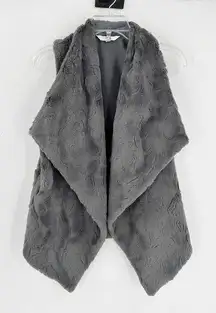 JACK BB Dakota Grey Faux Fur Open Front Vest