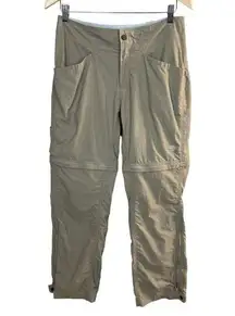 Mountain Hardwear Convertible Pants Shorts 8/30 Women Nylon Khaki Hiking Outdoor