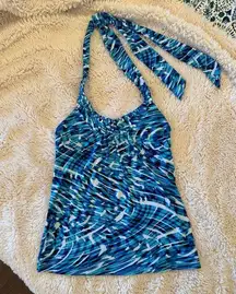 Outback Red Blue Patterned Women's Halter Top