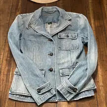 Vintage Lauren Jeans Co Ralph Lauren Denim Utility Jacket Military Safari Medium