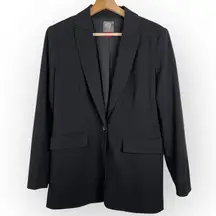Vince Camuto Women's Black Blazer Jacket Size 6 Single Button Closure Stitched