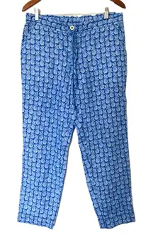 NWTTommy Bahama Turkish Sea Fineapple Linen Drawstring Cropped Resort Pants Sz S