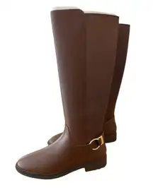 Fitz Walnut Leather Riding Boots Women’s 8.5B Tall Equestrian Knee High Brown