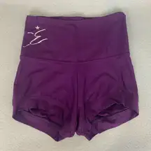 KTRNA Purple Dance Shorts Medium Booty Shorts Studio Activewear Stretch Cheer