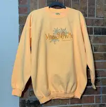 Vintage Minnesota snow Orange Crewneck sweatshirt