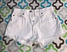 Levi's Vintage 501 Hem Fray Button Fly 90’s Shorts Women Size 26x32 White