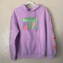 Patrick Star SpongeBob Hoodie Size L Purple Nickelodeon Bikini Bottom READ Descr