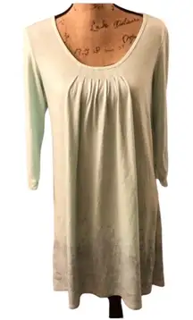 3/4 sleeves nightgown with pleated top