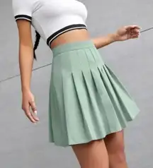 SAM EDELMAN Mint Green Pleated Mini Women's Skirt‎ size 12