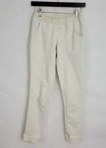 VICI  Womens Pants Size Small Cream Ankle Zip Pull On Elastic Waist Jogger