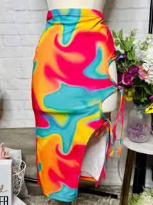 NEW Tie Dye Side Slit Skirt