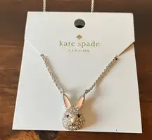 Kate Spade: Silver Tone Sparkling Bunny Necklace