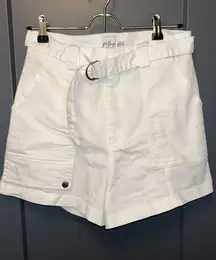 White Cargo Shorts