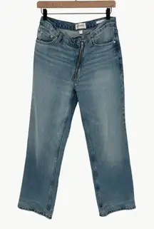 Frame Denim Le Jane Crop Angled Zipper High Rise Jeans | Sz 27 | Rhode Wash