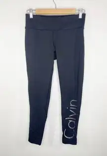 Calvin Klein Performance Sweat Wicking Black Leggings Women's Size Medium M