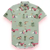 Studio Castle in the Sky Pazu, Sheeta, and Friends Woven Button-Up (Medium)