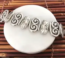 Brighton Silver Swirl Link Bracelet
